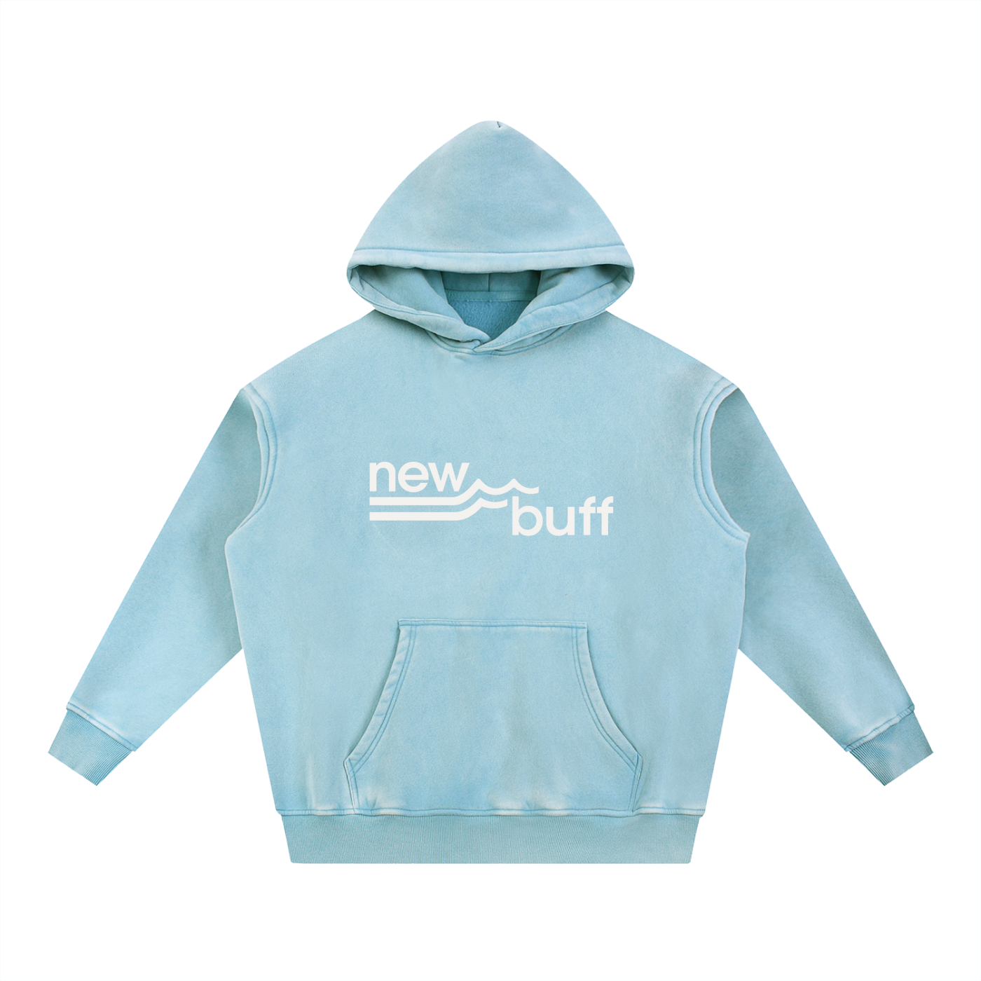 New Buff Hoodie in Jujube Red, front view - New Buffalo, Michigan