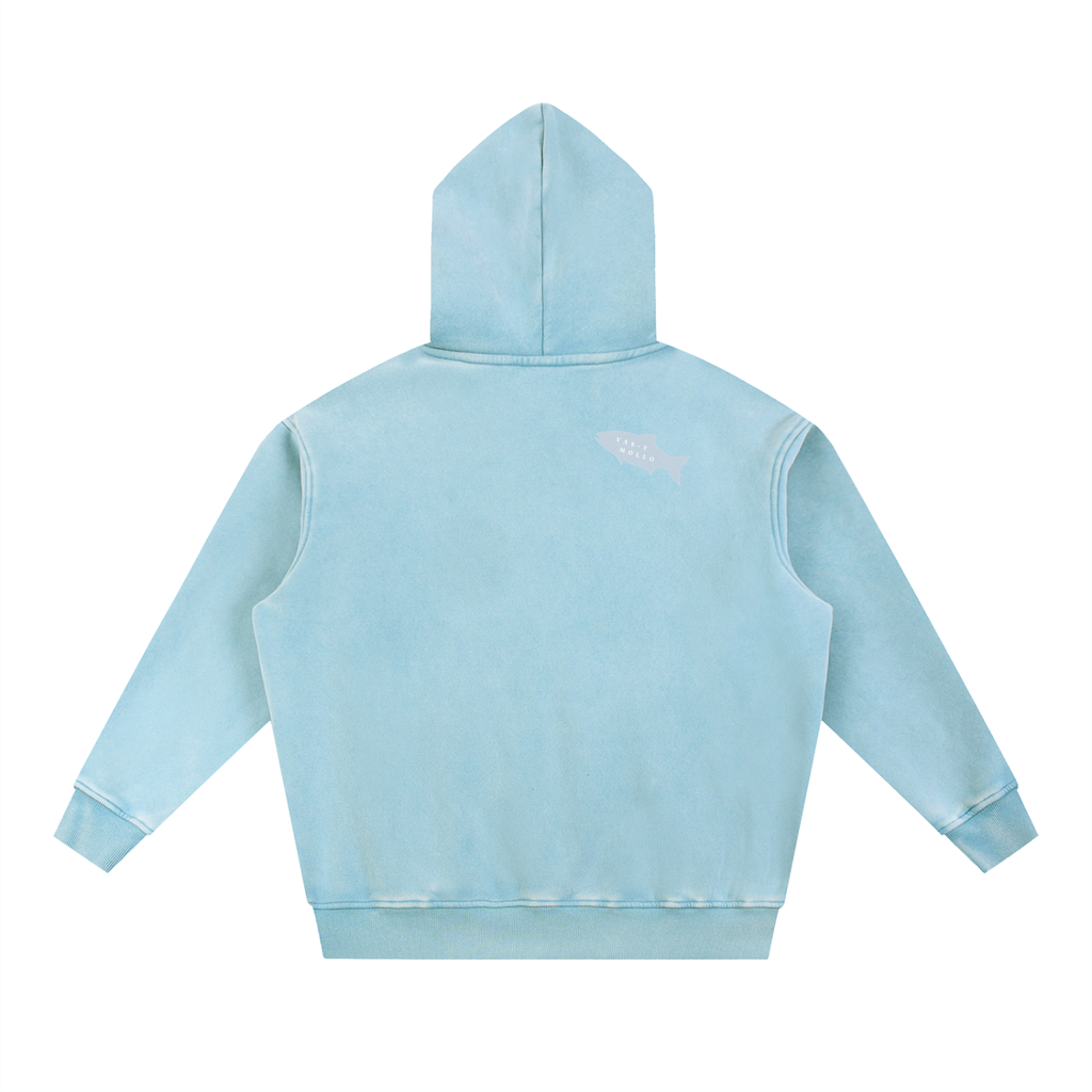 New Buff Hoodie in Jujube Red, back view