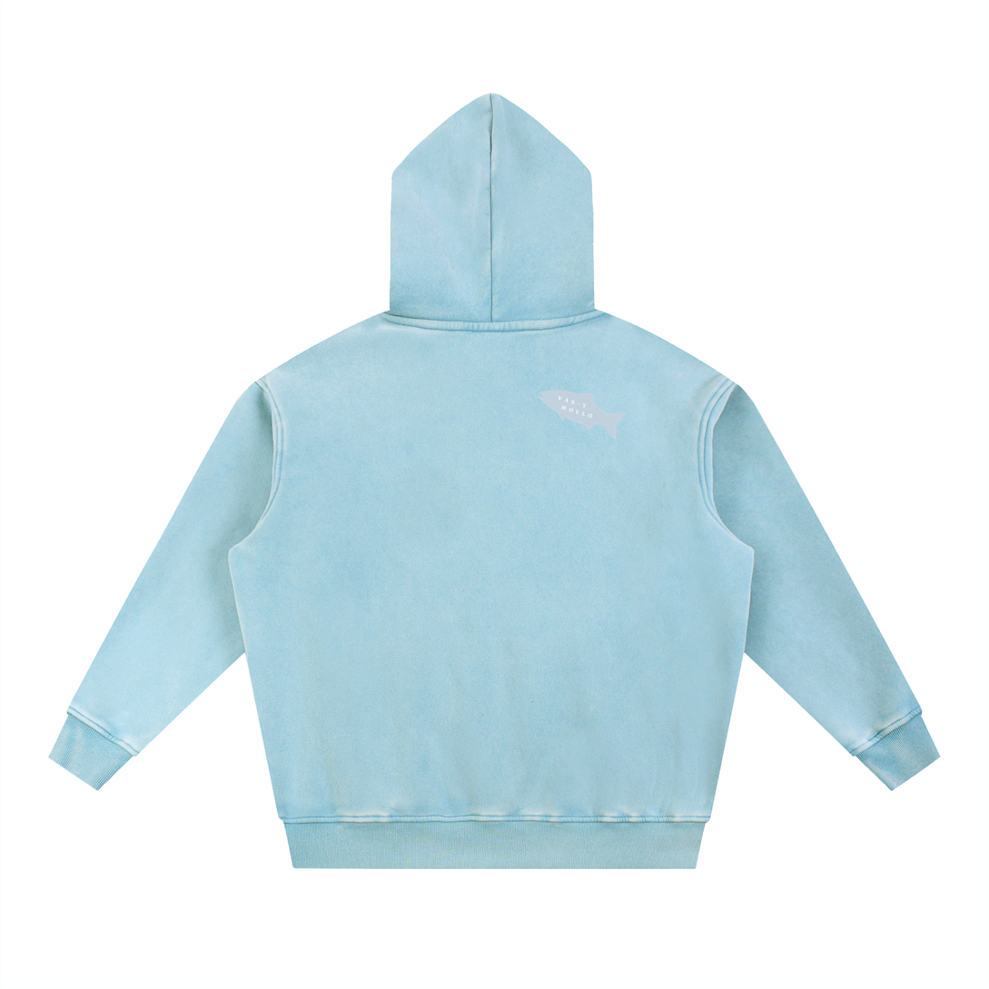New Buff Hoodie in Jujube Red, back view